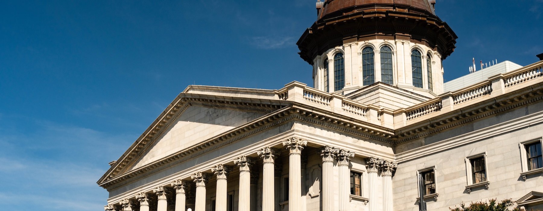 a large white building with columns