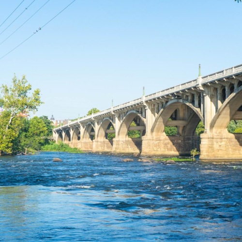 a bridge over a body of water